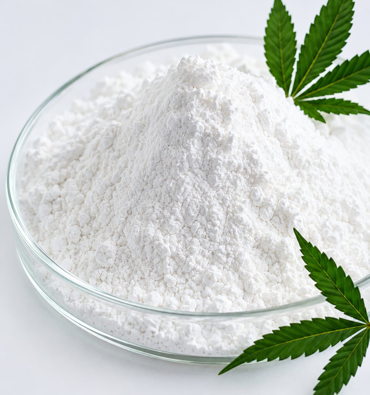 High-purity white crystalline cannabinoid isolate